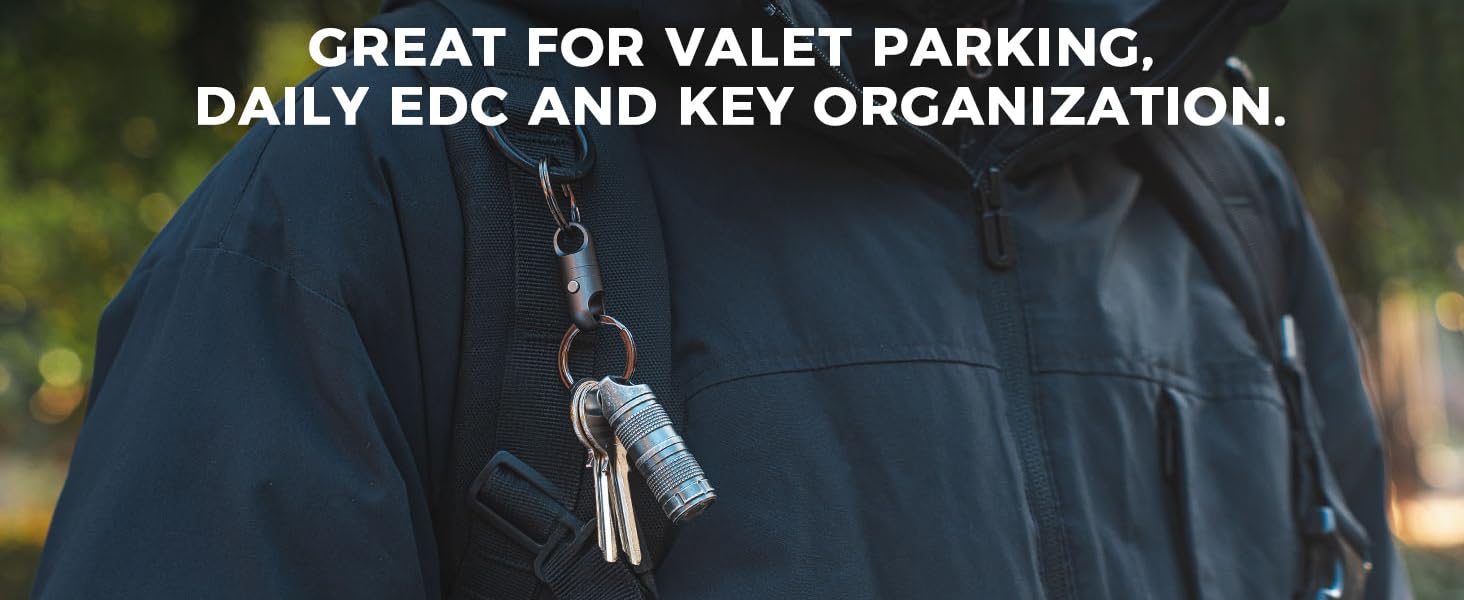 Outdoor daily magnetic key ring