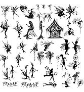 16pcs Stamps Jungle Fairy Girl Mermaid Forest Cabin Clear Stamps for Card Making Scrapbooking Pap...
