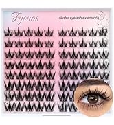 Fyonas Lash Clusters Manga Eyelash Clusters Spiky Cluster Eyelash Extensions 80Pcs C Curl Individ...