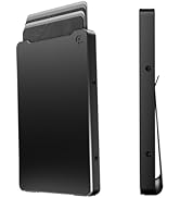 Groove Life Groove Wallet Midnight Black with Money Clip Men's Minimalist Low Profile Aluminum Cr...