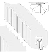 nabreeli Adhesive Hooks for Hanging 24 Pack, 33 lbs Heavy Duty Wall Hooks 304 Stainless Steel Sel...