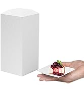Mini Disposable Appetizer Plates - 100 Pack 2.95 In. x 2.95 in. White Plastic Dessert Plates - El...