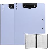 FRETONBA Clipboard Folder, 2 Pcs A4 Foldable Clipboard with Horizontal and Vertical Double Metal ...