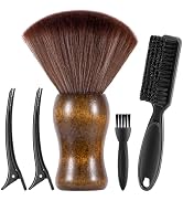 SALONSILK Barber Neck Duster Shaving Brush Set, 5 in 1 Professional Barber Accessories Cleaning S...