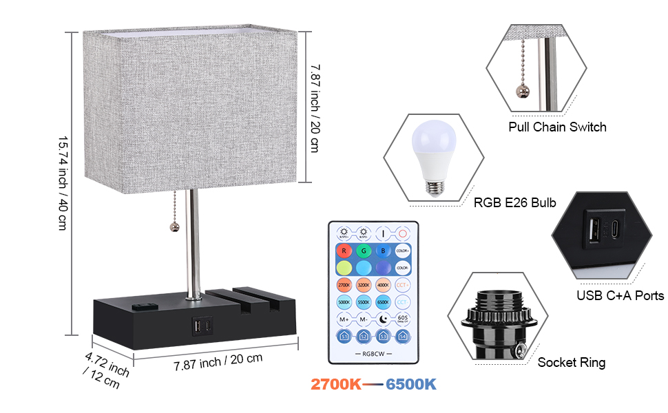 NEWREACH Alexa Lamp for Bedroom