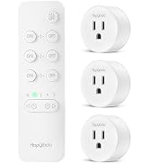 HAPYTHDA Remote Control Outlet Plug with Countdown Function, 15A/1500W, 500 Feet RF Range Wireles...