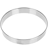 Luxshiny Tart Ring Stainless Steel Muffin Rings: 12inch Tart Pastry Rings Molds Round Pizza Cutte...