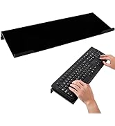 CRASPIRE Computer Keyboard Stand for Desktop with Non Slip Silicone Strip 108 Keys Black Acrylic ...