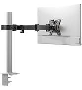HUANUO Universal Full Motion Pole Mount Monitor Arm, Fits 13–32 Inch Screen | VESA Mount Bracket ...