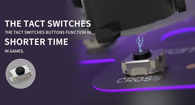 eXtremeRate Face Buttons Clicky Kit for PS5 Edge Controller Dpad Action ABXY Buttons Mouse Click Kit