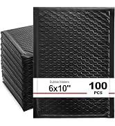 Nicunom 100 Pack Bubble Mailers 6x10", Usable Size 6x9" Self Seal Padded Envelopes Opaque Poly Wr...