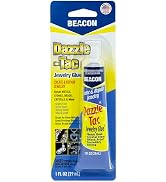 BEACON Dazzle-Tac Extra Strong Jewelry Glue - Crystal Clear, Waterproof & Shock Resistant - Perfe...