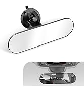 yorpyep Rearview Mirror, Enlarged and Widened Adjustable Angle Wide-angle Vision Mirror, Anti-gla...