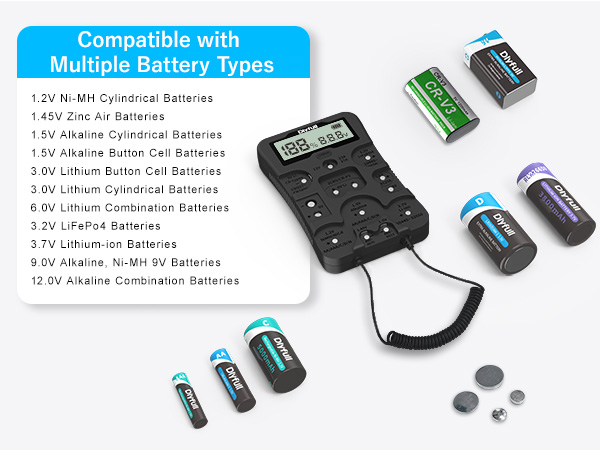battery tester for aaa,aa,c,d, 9v