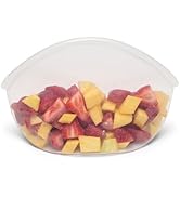 Food Huggers Hugger Bags Silicone Reusable Lunch & Snack Bag Durable Storage, BPA Free, Dishwashe...
