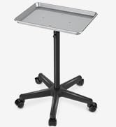 TASALON Budget Salon Tray on Wheels, Adjustable Height Premium Aluminum Tattoo Rolling Tray, Beau...