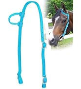 Jeffers Equine Nylon One Ear Horse Headstall – 3 Ply ¾ Western Adjustable Tack, Nickel Plated Har...