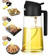 Arsatbs 2 In 1 Oil Dispenser and Oil Sprayer Oil Dispenser for Kitchen Olive Oil Sprayer for Cook...
