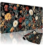 ModrnGld XXL Gaming Mouse Pad 35.4 x 15.7 Inch, Large Floral Desk Mousepad with Vintage Botanical...