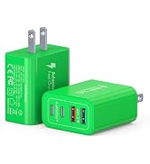 40W USB C Charger Block, 2-Pack 4-Port Type C Fast Charging Brick Dual PD&QC Wall Plug Adapter Po...
