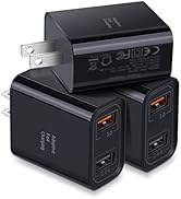 Dual USB Wall Charger, Costyle 3 Pack 30W 2 Ports Adaptive Fast Charging Block Quick Fast Charger...