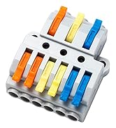 GKEEMARS 8 Pcs Electrical Wire Connectors, Compact Wire Splice Connectors Quick Terminal Blocks (...