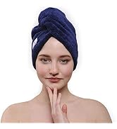 American Soft Linen, Non Microfiber Hair Towels for Women, Head Towel Cap, Hair Turban Towel Wrap...