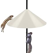 Ansionsol 19 Inch Wide Squirrel Baffle for Bird Feeder Pole, Outside Pole Mount Stopper & Bird Ho...