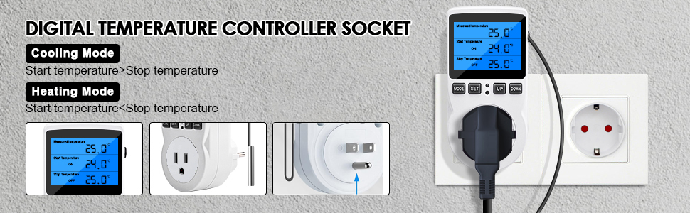 Plug in Thermostat Temperature