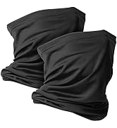 VULKIT 2 Pack Neck Gaiter Face Mask Scarf Reusable Bandanas Tube UV Protection Balaclava Outdoor ...