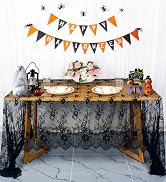 Pardecor Lace Tablecloth Rectangle 60x120 Lace Tablecloth Lace Table Clothes Eyelash Vintage Reus...