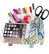 COOLOO Pencil Holder Cell Phone Stand, Cute Elephant Office Accessories Tablet Desk Bracket Compa...