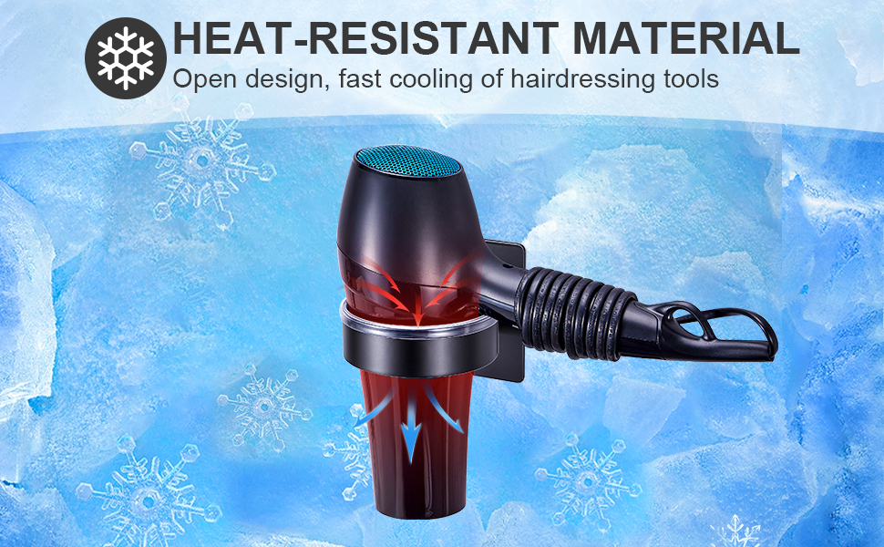 WAYASI hair dryer rack holder hair tool holder hair dryer organizer holder for blow dryer