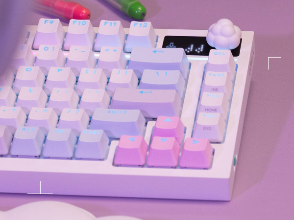 RGB keycap shine through