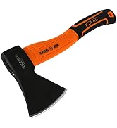 KSEIBI 274115 Small Camping Splitting Hatchet 14 inch Wood Chopping Axe Fiber Glasses Handle 1.3Lb