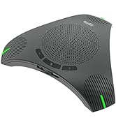 USB Speakerphone with Dual Hub - Conference Room Omnidirectional Microphone and Speaker, Computer...