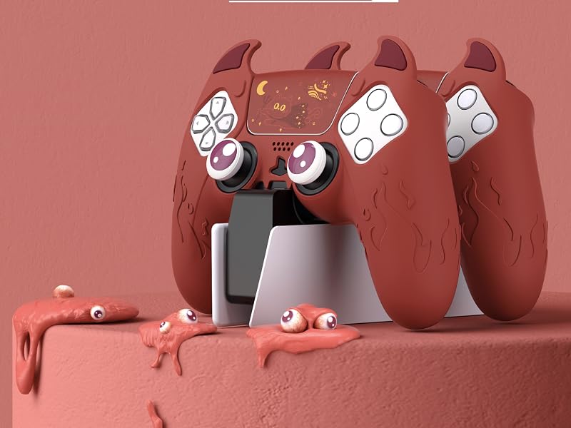 Cute Demon Controller Silicone Case for ps5
