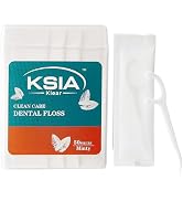 KSIA Klear Mint Dental Floss Picks, 50 Count Tooth Picks Flossers, Dental Floss Cleaner, Dental F...