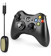 Oussirro Wireless Controller for Xbox 360, 2.4GHZ Remote Joystick Gamepad for PC Windows 7,8,10 w...