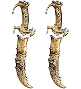 Lanxitown 2 Pcs Plastic Dagger Fake Knife with Buckle for Wearing Over Pants Pirate Sword for Pir...