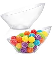 Bestluck 12pack Clear Plastic Serving Bowls for Party,20oz Disposable Serving Bowl,Angled Bowls f...