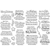 Briartw Merry Christmas Stamp for Cards Making,Blessings Peace Love Clear Rubber Stamps Seal Stam...
