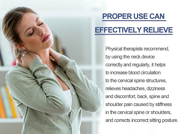 Correct use of cervical traction device can effectively relieve