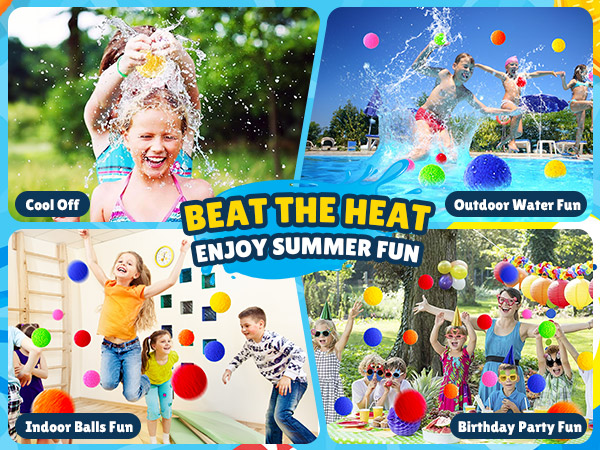 outdoor refillable water balloons for kids quick fill water balloons splash balls for pool