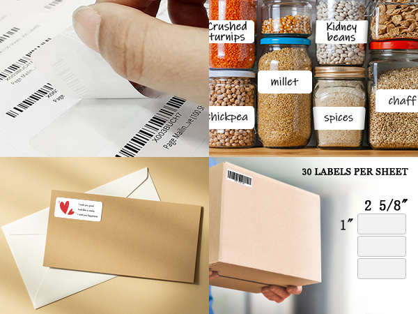 1”x 2-5/8” mailing labels