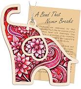 Elephant Gifts for Women, Valentines Day for Friends, Friendship Elephant Suncatcher with Story C...