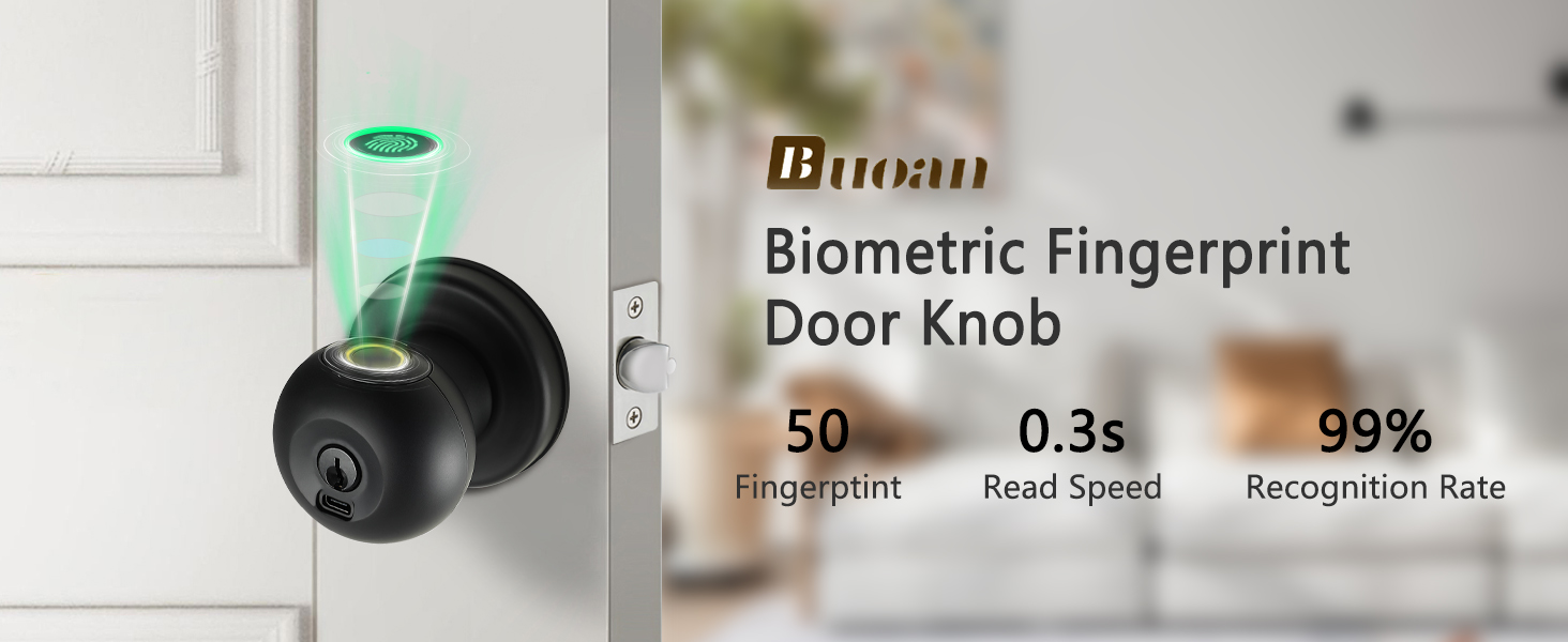 Biometric Fingerprint Door Knob