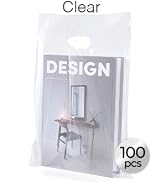 Choice Marts 100 Clear Plastic Bags With Handles 9"x12" Perfect for Merchandise And Retail 1.5Mil...
