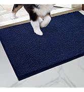 HOMEIDEAS Doormat Indoor Entrance, 32"x20", Highly Absorbent Chenille Muddy Dog Washable Mat, Non...