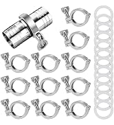 TWINKLEMON 12PCS Tri Clamp Single Pin Heavy Duty Tri Clamps with Wing Nut Generic Ferrule TC 1 to...